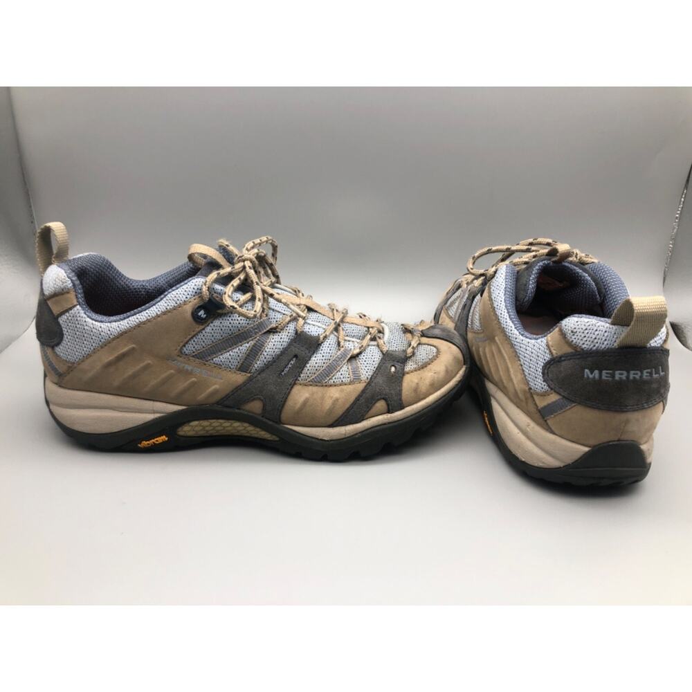 Merrell Vibram Siren Sport Performance footwear Womens shoes Size 9.5 Beige Blue